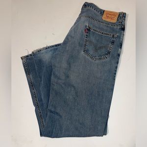 Levis 567 36x 34 Loose Boot Cut Button Fly Mens Blue Jeans